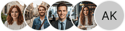 Multiple investor profile avatars on Mirlo Valorio trading review block